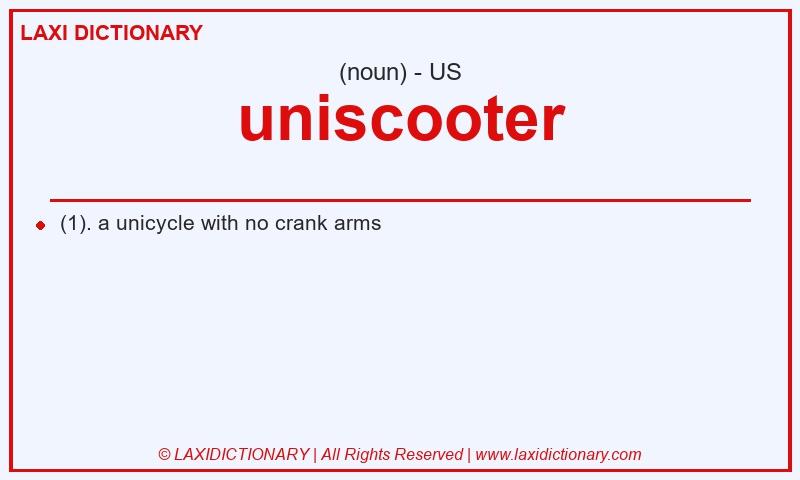 Definition uniscooter in American English