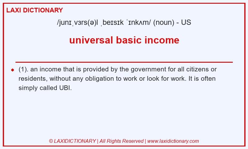 Definition universal basic income in American English