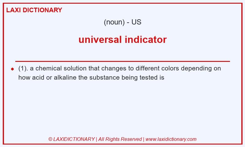 Definition universal indicator in American English