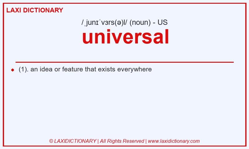Definition universal in American English