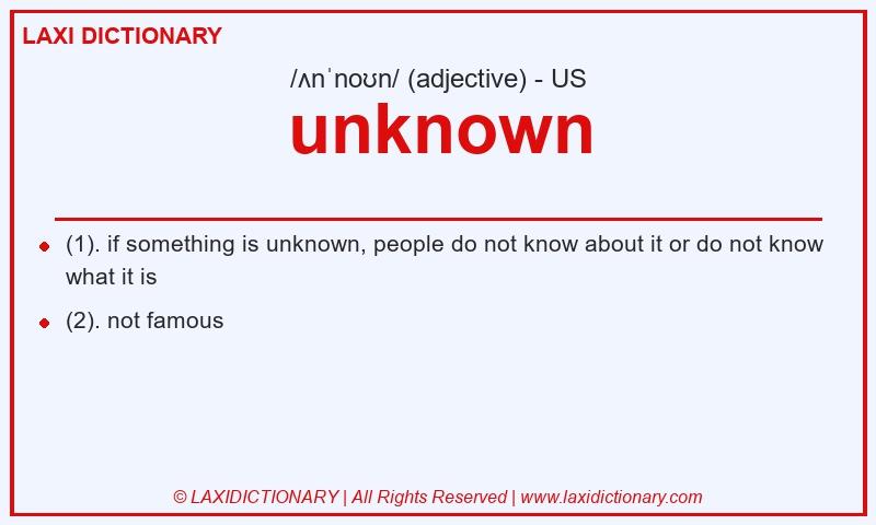 Definition unknown in American English