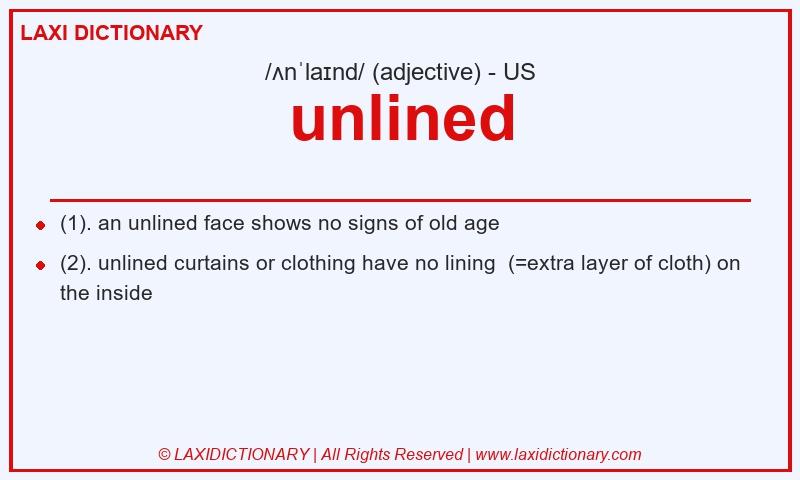 Definition unlined in American English