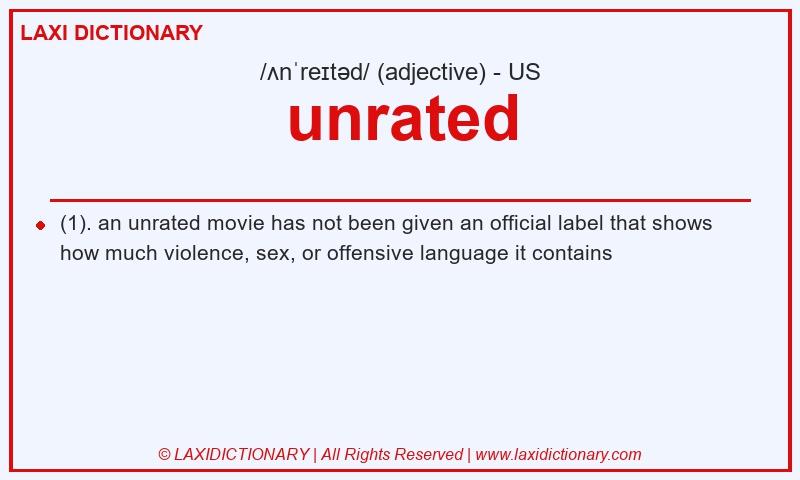 Definition unrated in American English