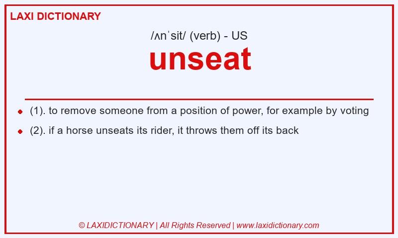 Definition unseat in American English