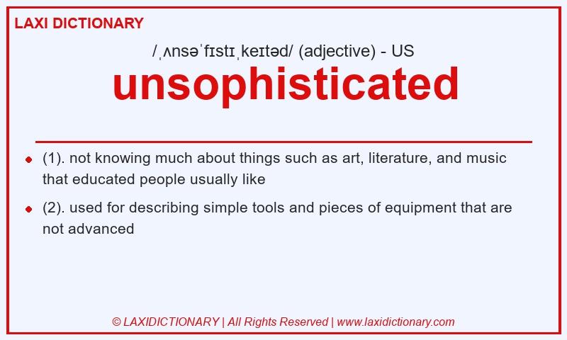 Definition unsophisticated in American English