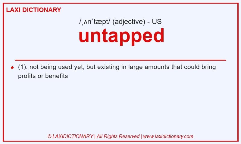 Definition untapped in American English