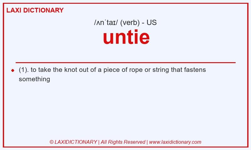 Definition untie in American English