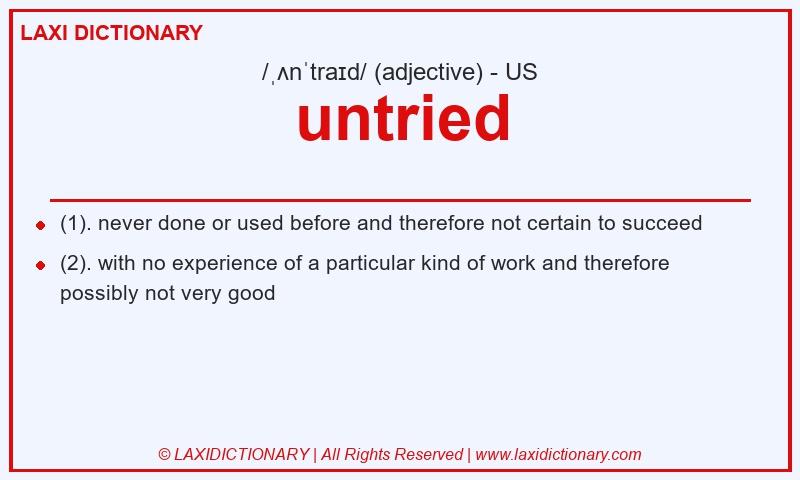 Definition untried in American English