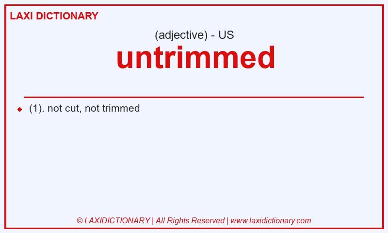 Definition untrimmed in American English