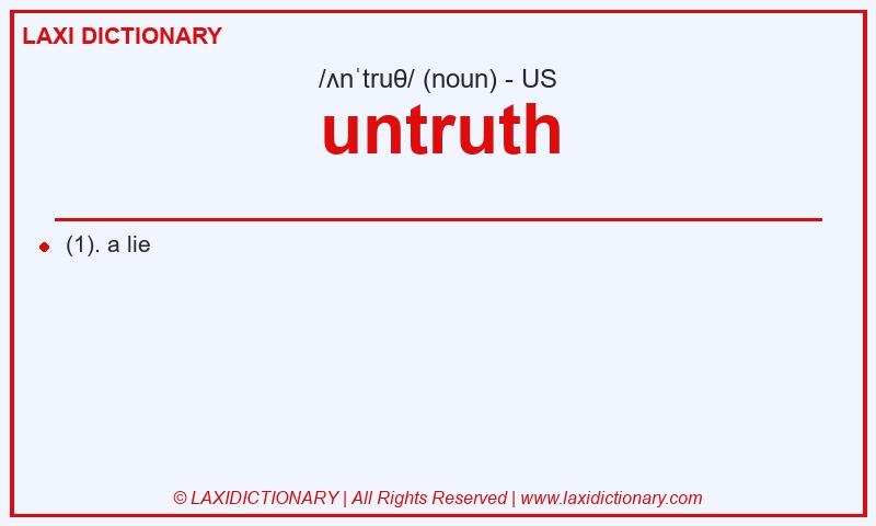 Definition untruth in American English