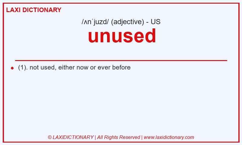 Definition unused in American English
