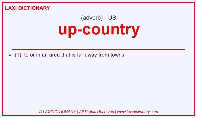 Definition up-country in American English