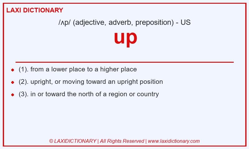 Definition up in American English