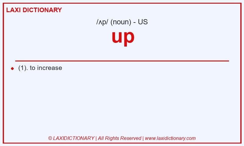 Definition up in American English