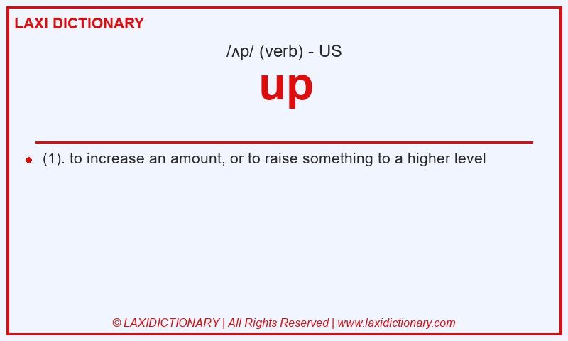 Definition up in American English