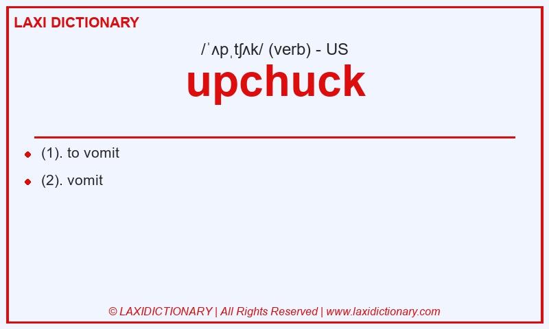 Definition upchuck in American English