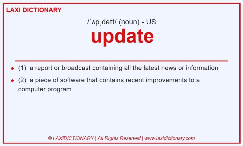 Definition update in American English