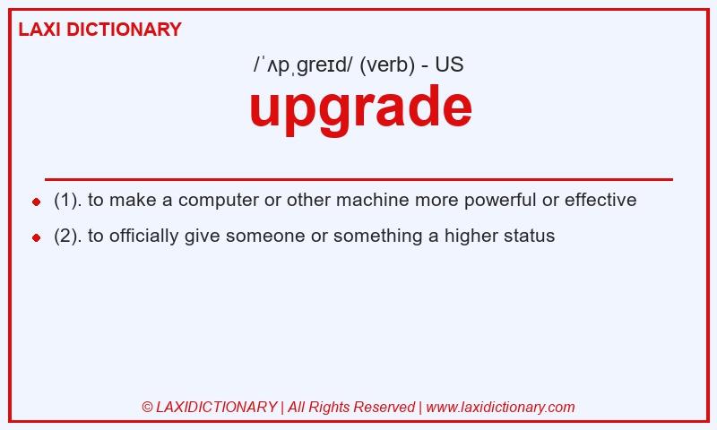 Definition upgrade in American English