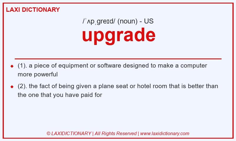 Definition upgrade in American English