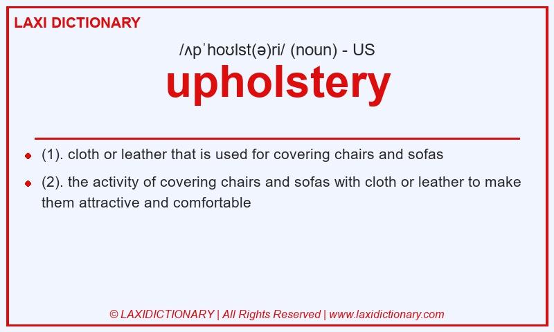 Definition upholstery in American English