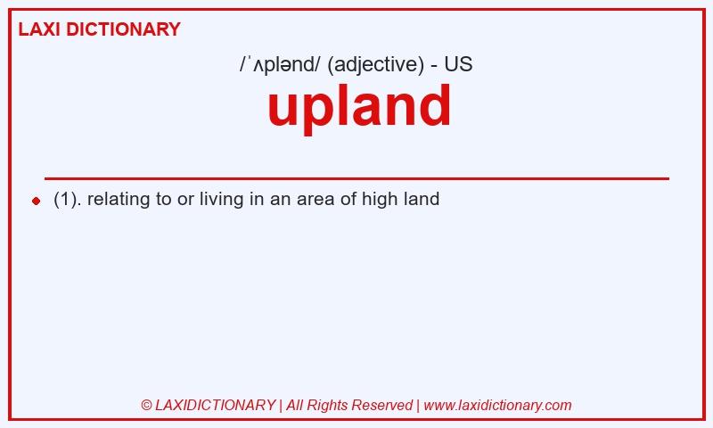 Definition upland in American English