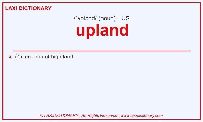 Definition upland in American English