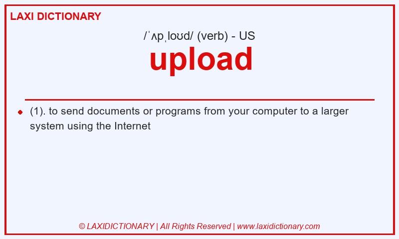 Definition upload in American English