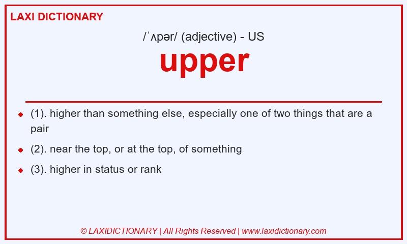 Definition upper in American English