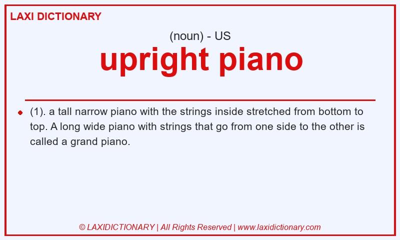 Definition upright piano in American English