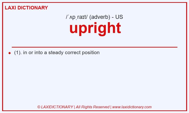 Definition upright in American English