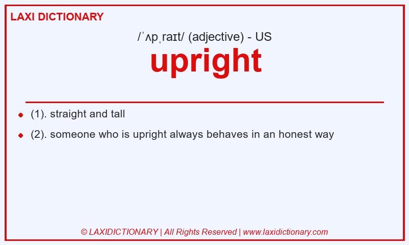 Definition upright in American English