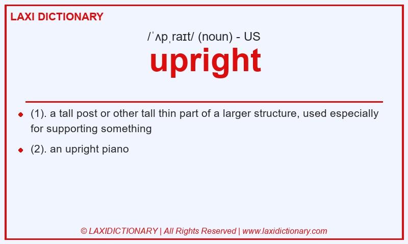 Definition upright in American English