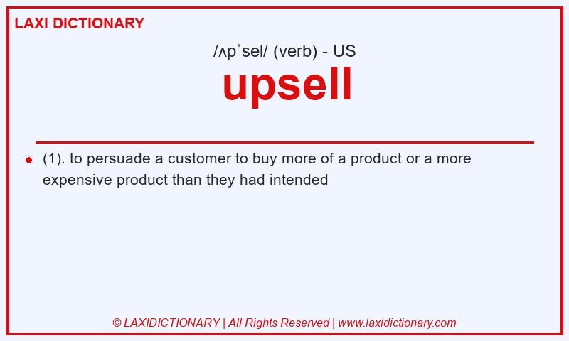 Definition upsell in American English