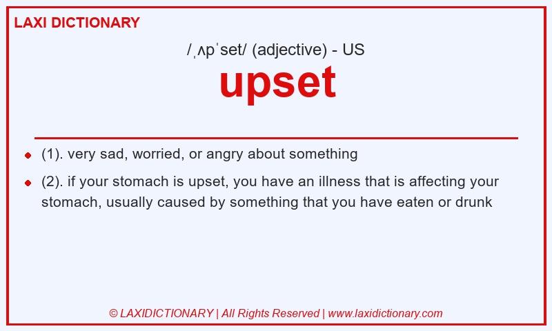 Definition upset in American English
