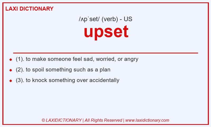 Definition upset in American English