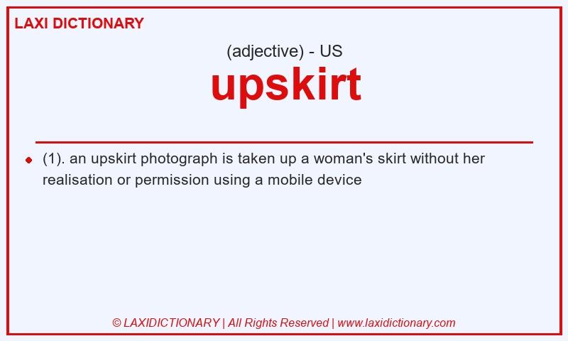 Definition upskirt in American English