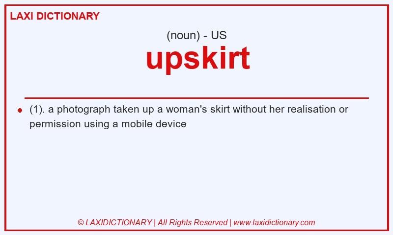 Definition upskirt in American English