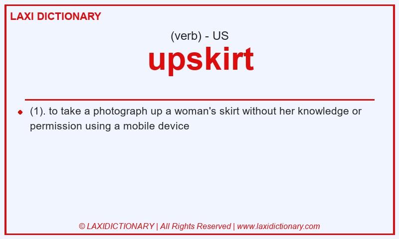 Definition upskirt in American English