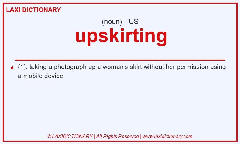 Definition upskirting in American English