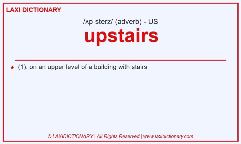 Definition upstairs in American English