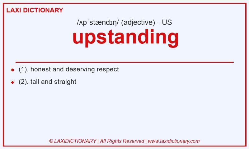 Definition upstanding in American English