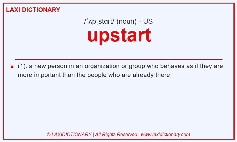 Definition upstart in American English
