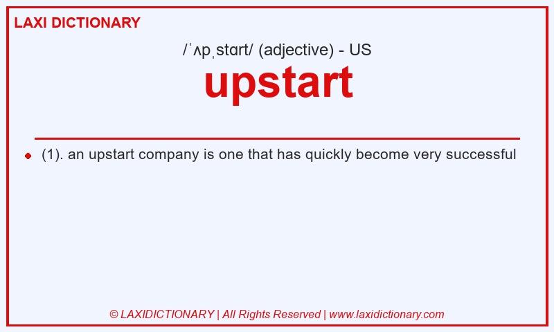 Definition upstart in American English