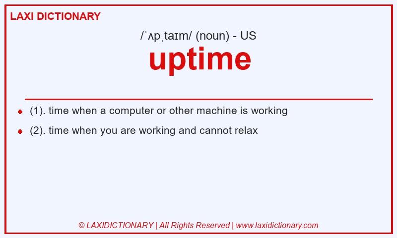 Definition uptime in American English