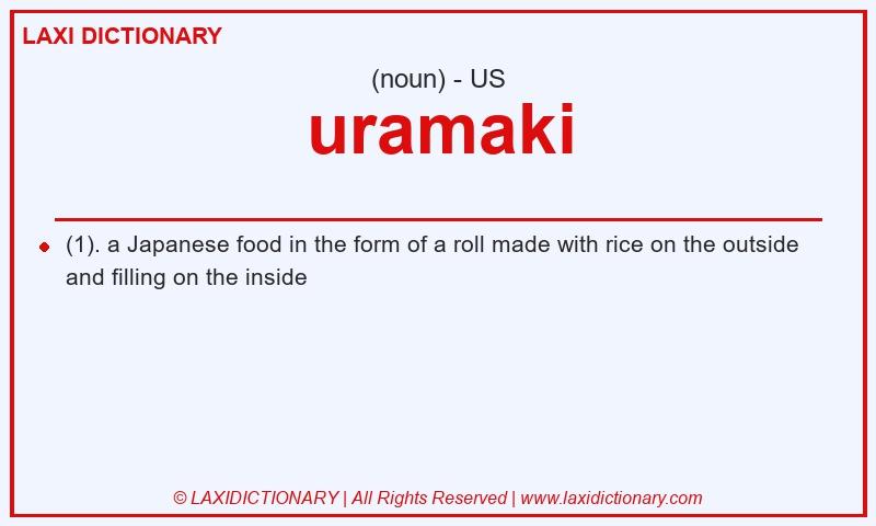 Definition uramaki in American English