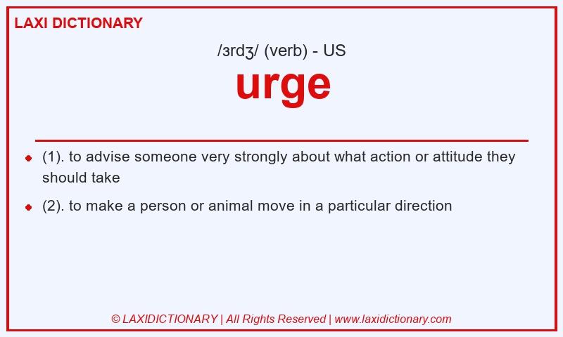 Definition urge in American English