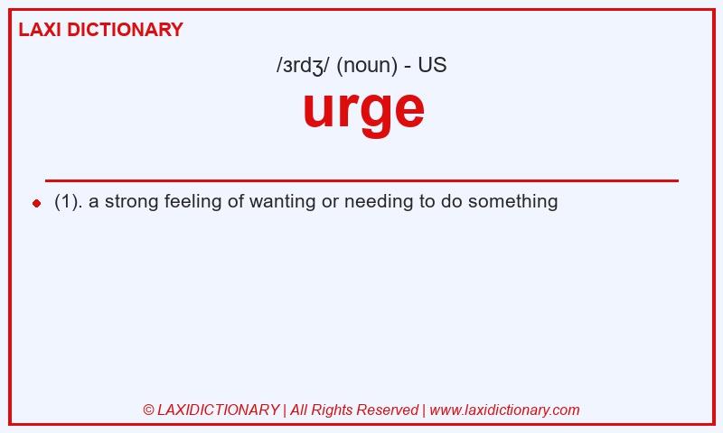 Definition urge in American English