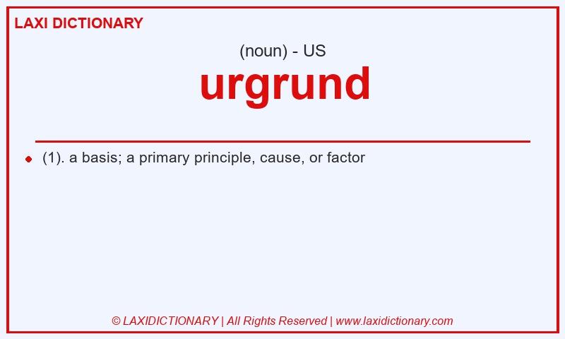 Definition urgrund in American English