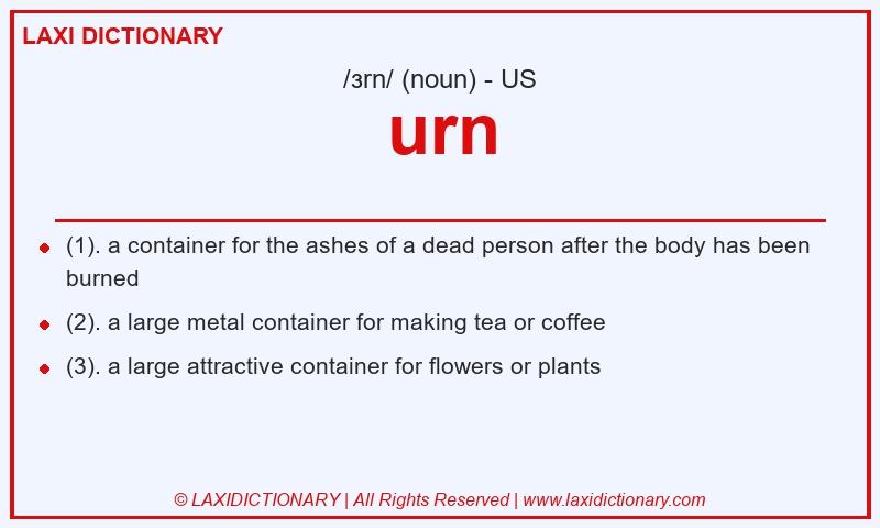 Definition urn in American English