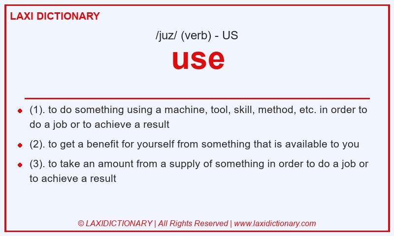 Definition use in American English